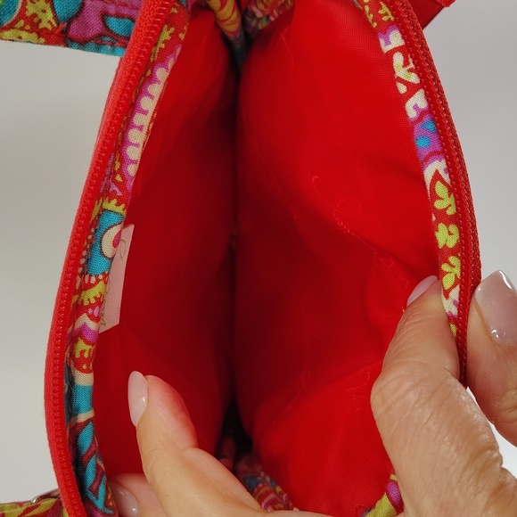 Vera Bradley Paisley In Paradise Crossbody Bag Multiple Pockets Adjustable Strap - Picture 4 of 10